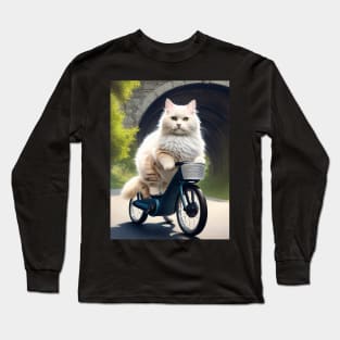 Cat on a Bicycle Long Sleeve T-Shirt